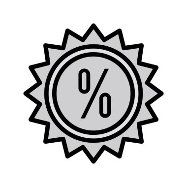Moda Biçiminde İndirim Simgesi İzole Arkaplan