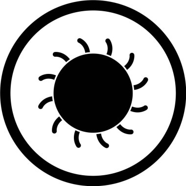 güneş web simgesi vektör illüstrasyonu 