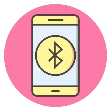  Mobil Bluetooth Uygulama Simgesi Moda Tarzı İzole Arkaplanda