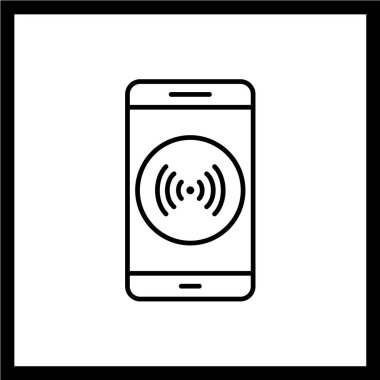 Modern b 'nin vektör illüstrasyonu simge telefonundan yoksun