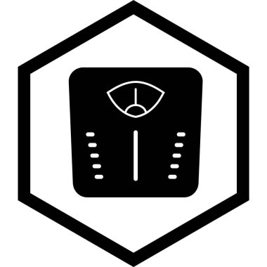 Moda Biçimli Ayrı Arkaplanda Ağırlık Makinesi Simgesi