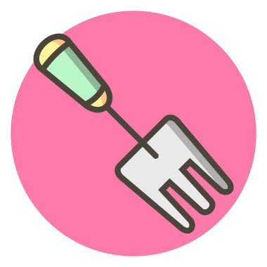 Bahçe Çatalı Simgesi Moda Tarzı İzole Arkaplan