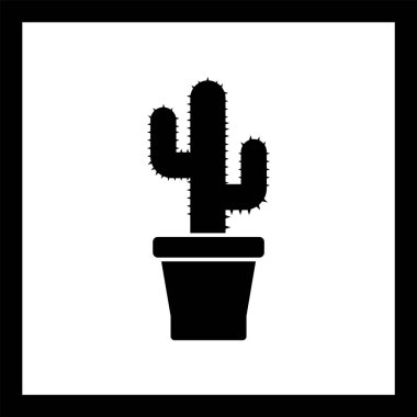  Kaktüs Simgesi Moda Tarzı İzole Arkaplan