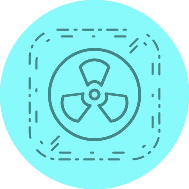 Moda Biçimli Radyasyon Simgesi İzole Arkaplan