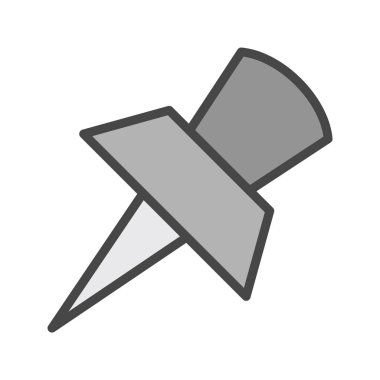 Moda Biçimli Pin Simgesi İzole Arkaplan 