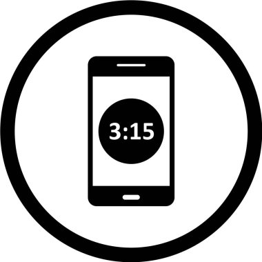 Modern telefon simgesinin vektör illüstrasyonu 