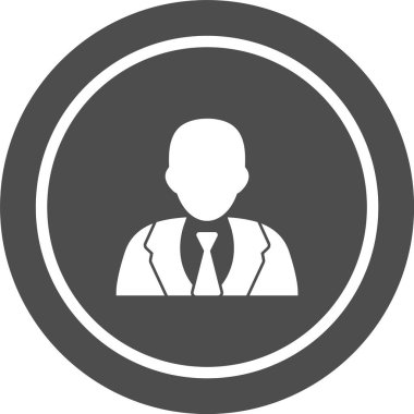 İşadamı Simgesi Moda Biçiminde İzole Arkaplan