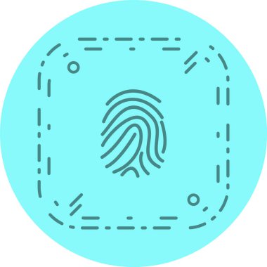 Parmak izi Simgesi Moda Biçiminde İzole Arkaplan 