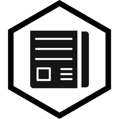 belge düz vektör simgesi.