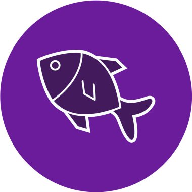 Beyaz arka planda izole edilmiş yassı balık ikonu. vektör illüstrasyonu