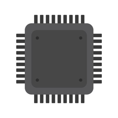 Moda Biçimli İşlemci Simgesi İzole Arkaplan