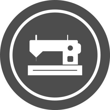  Dikiş Makinesi Simgesi Moda Biçiminde İzole Arkaplan 