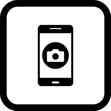 Kamera Mobil Uygulama Simgesi Moda Biçimli İzole Arkaplan