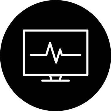 Ekran simgesini izle. vektör illüstrasyonu