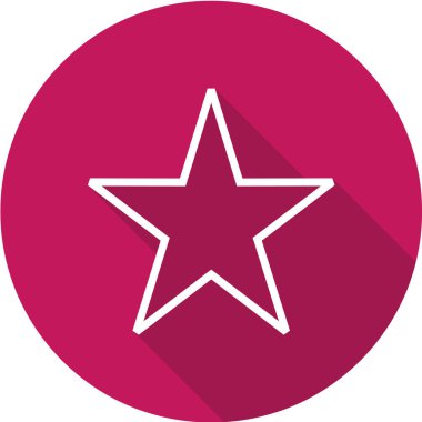 Modern düz dizayn yıldız simgesinin vektör çizimi