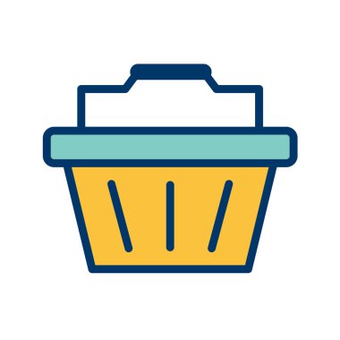 Alışveriş sepeti çizgisi simgesi