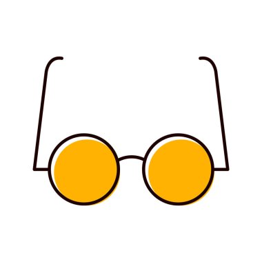 Deneysel Gözlük Simgesi Moda Tarzı İzole Arkaplan      