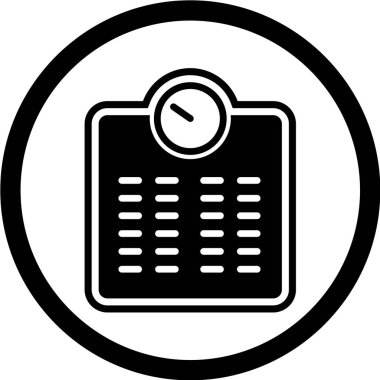 Web basit simgesi, ölçeklerin vektör illüstrasyonu 