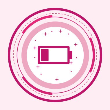 Düşük Batarya Simgesi Moda Tarzı İzole Arkaplan