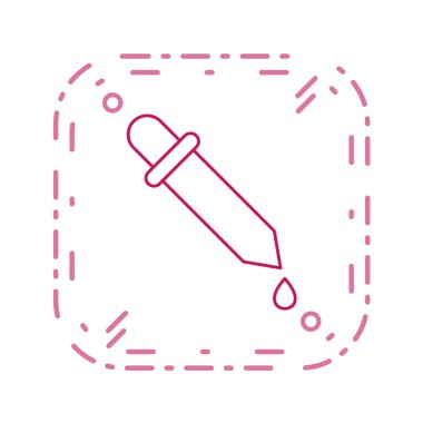 Fırça darbeli pipet. vektör illüstrasyonu