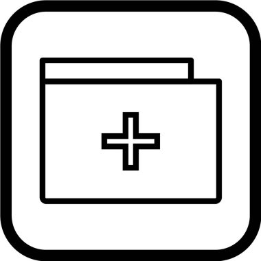 tıbbi düz simge, vektör iilüstrasyonu