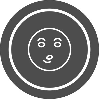 Moda Biçiminde Islık Emoji Simgesi İzole Arkaplan