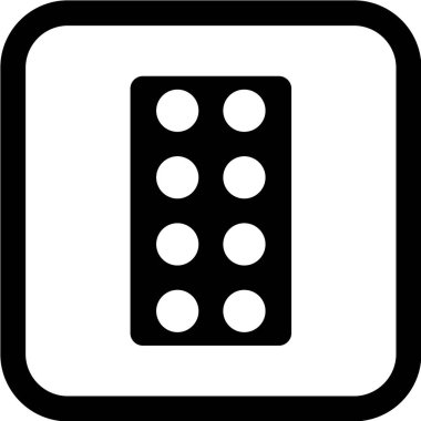 Domino vektör illüstrasyonu, basit simge