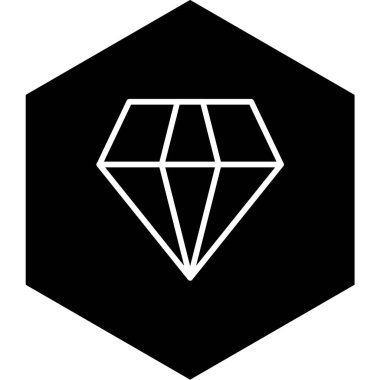 Elmas ikonu. vektör illüstrasyonu