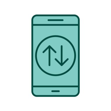  Veri Bağlantısı Mobil Uygulama Simgesi Moda Biçimli İzole Arkaplan