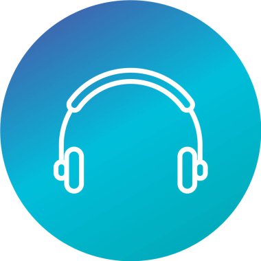 Modern b 'nin vektör illüstrasyonu simge kulaklığından yoksun