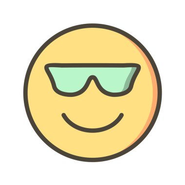 Moda Biçimli Emoji Simgesi İzole Arkaplan 