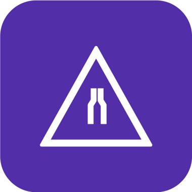 Yol simgesi, vektör illüstrasyonu