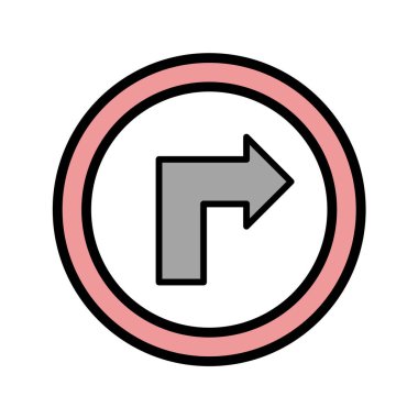 Yol simgesi, vektör illüstrasyonu