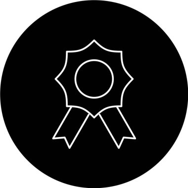 Madalya ikon vektör illüstrasyonu