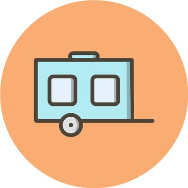 Otomobil Düz Vektör Simgesi  