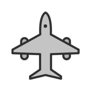 uçak ikonu vektör illüstrasyonu