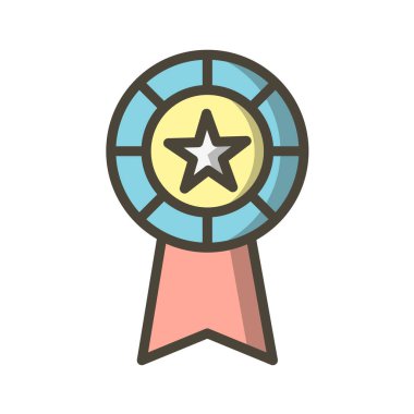 Madalya ikon vektör illüstrasyonu