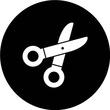 makas web simgesi vektör illüstrasyonu 