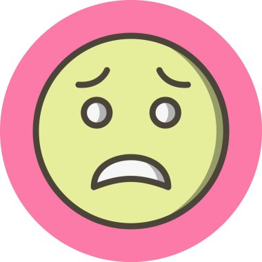 Korkak Emoji Simgesi Moda Tarzı İzole Arkaplan