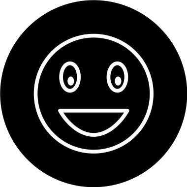 Gülümseme simgesi, vektör illüstrasyonu