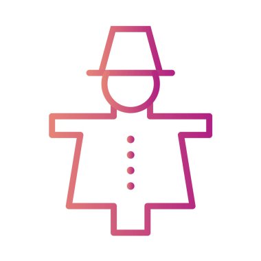 korkuluk web simgesi vektör illüstrasyonu 