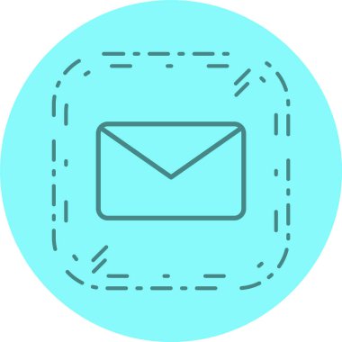 Moda Biçiminde Zarf Simgesi İzole Arkaplan