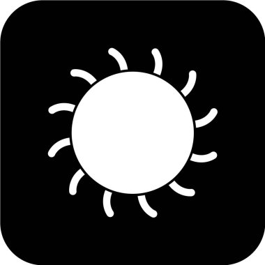 güneş web simgesi vektör illüstrasyonu 