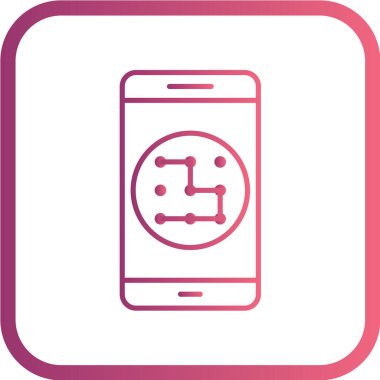 Modern telefon simgesinin vektör illüstrasyonu 