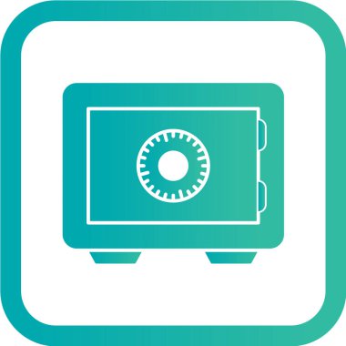 Güvenli ikon. Web için dizüstü bilgisayar vektör simgelerinin düz çizimi