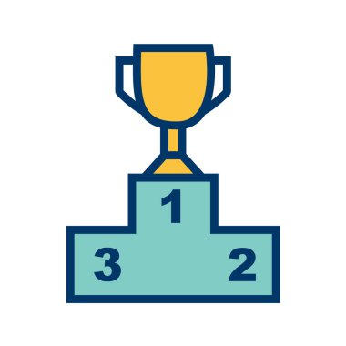 kupa ikonu vektör illüstrasyon grafik tasarımı