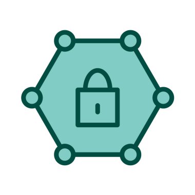 Güvenli güvenlik sistemi simgesi vektör illüstrasyon tasarımı