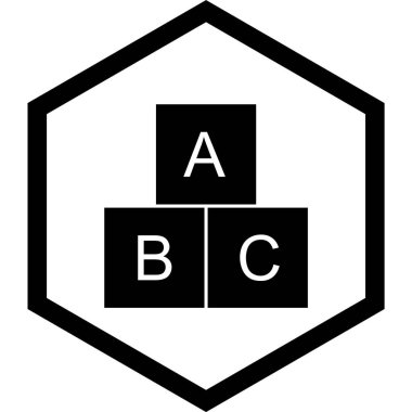 ABC Küpler Simgesi Moda Biçiminde İzole Arkaplan      