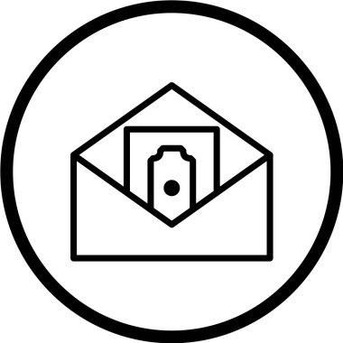 Zarf simgesi, vektör illüstrasyonu. düz tasarım biçimi