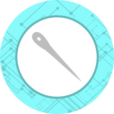 İğne Simgesi Moda Biçimi İzole Arkaplan